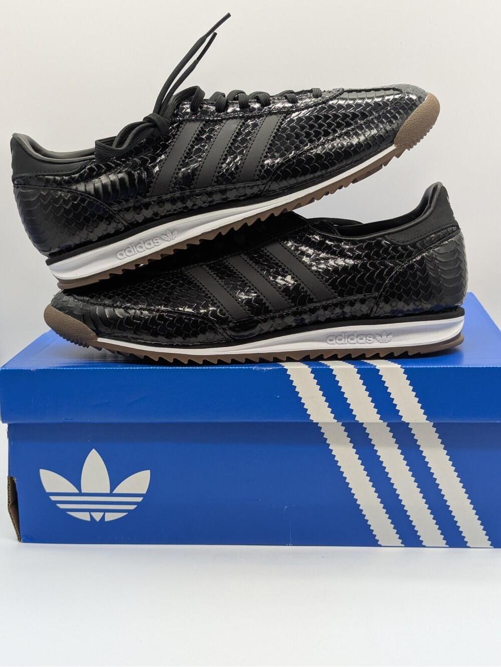 Adidas SL 72 OG W Snakeskin Womens Size 9.5 Black White Shoe Sneakers IH9170 New